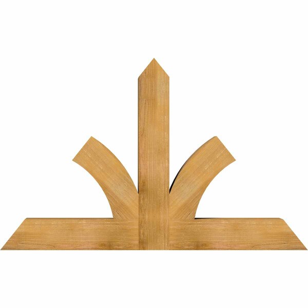 Ekena Millwork Richland Rough Sawn Timber Gable Bracket, Western Red Cedar, 60"W x 38"H x 6"D x 6"F, 15/12 Pitch GBW060X38X0606RIC00RWR - main